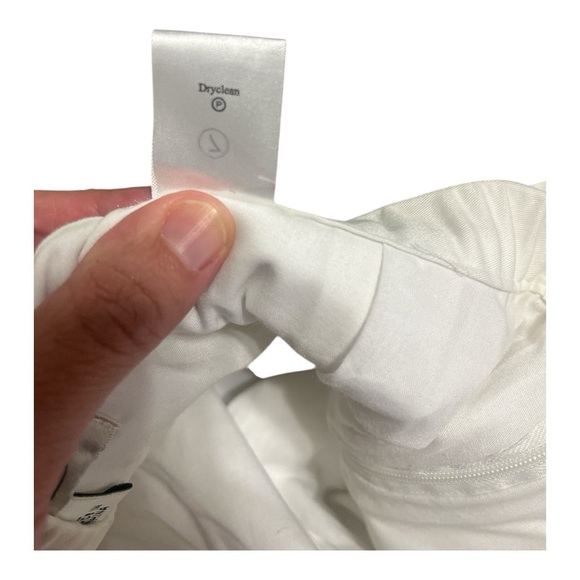 Coldwater Creek White A-Line Skirt with Metallic Embroidered Pattern - Picture 10 of 10